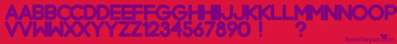 ChromeblackNormal Font – Purple Fonts on Red Background