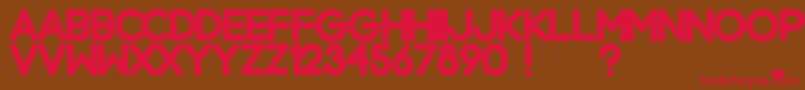 ChromeblackNormal Font – Red Fonts on Brown Background