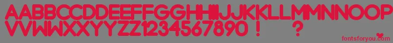 ChromeblackNormal Font – Red Fonts on Gray Background