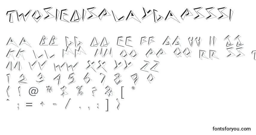 Czcionka TwosieDisplayCapsSsi – alfabet, cyfry, specjalne znaki