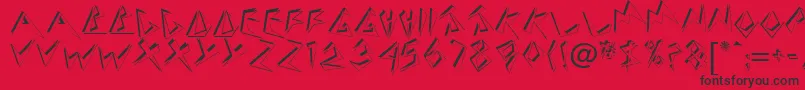 Fonte TwosieDisplayCapsSsi – fontes pretas em um fundo vermelho