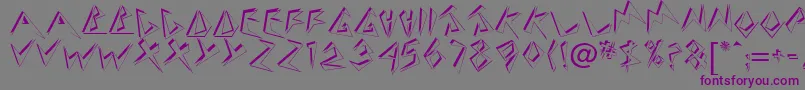 Шрифт TwosieDisplayCapsSsi – фиолетовые шрифты на сером фоне