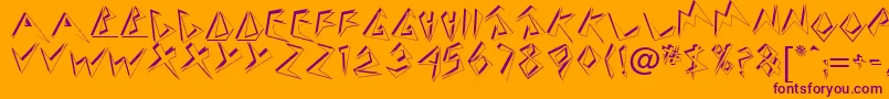 Шрифт TwosieDisplayCapsSsi – фиолетовые шрифты на оранжевом фоне