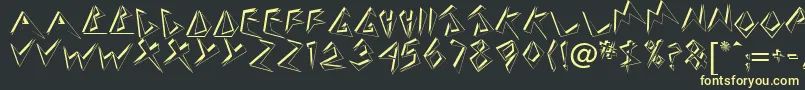 TwosieDisplayCapsSsi Font – Yellow Fonts on Black Background