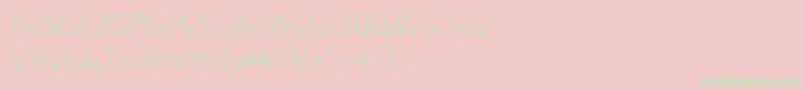 MckennaLight Font – Green Fonts on Pink Background
