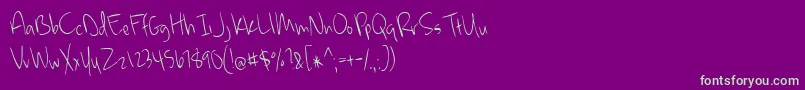 MckennaLight Font – Green Fonts on Purple Background