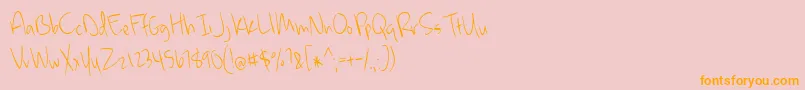 MckennaLight Font – Orange Fonts on Pink Background