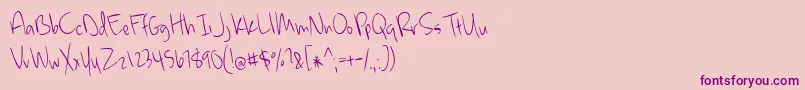 MckennaLight Font – Purple Fonts on Pink Background