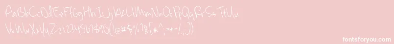 MckennaLight Font – White Fonts on Pink Background