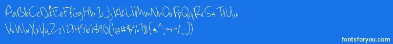 MckennaLight Font – Yellow Fonts on Blue Background