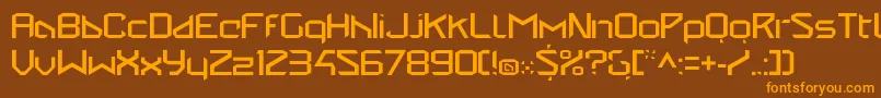 Шрифт StealwerksClosedregular – оранжевые шрифты на коричневом фоне