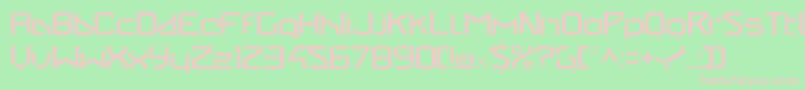 StealwerksClosedregular Font – Pink Fonts on Green Background