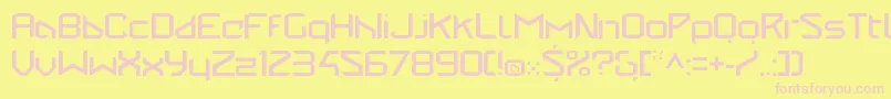 StealwerksClosedregular Font – Pink Fonts on Yellow Background