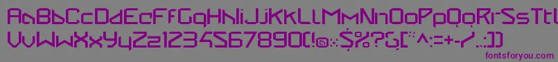 Шрифт StealwerksClosedregular – фиолетовые шрифты на сером фоне