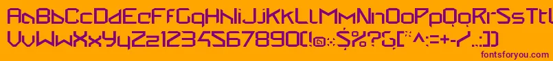 フォントStealwerksClosedregular – オレンジの背景に紫のフォント