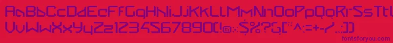 StealwerksClosedregular Font – Purple Fonts on Red Background