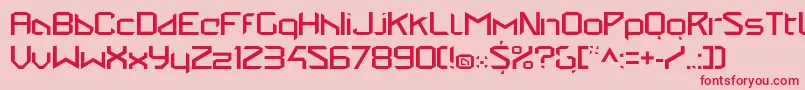 StealwerksClosedregular Font – Red Fonts on Pink Background