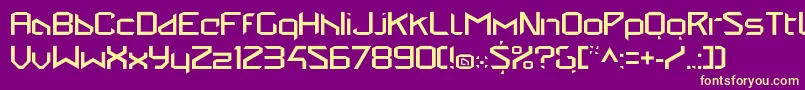 StealwerksClosedregular Font – Yellow Fonts on Purple Background