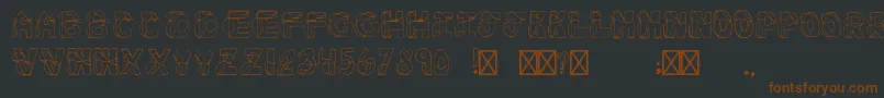 FortinfontRegular-fontti – ruskeat fontit mustalla taustalla