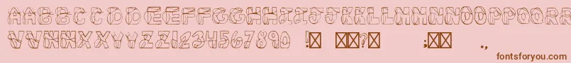 FortinfontRegular Font – Brown Fonts on Pink Background