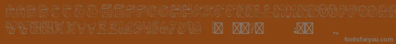 FortinfontRegular-Schriftart – Graue Schriften auf braunem Hintergrund