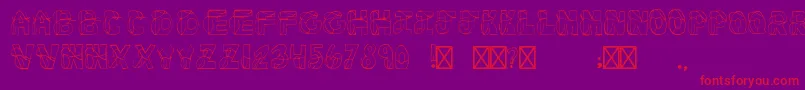 FortinfontRegular Font – Red Fonts on Purple Background