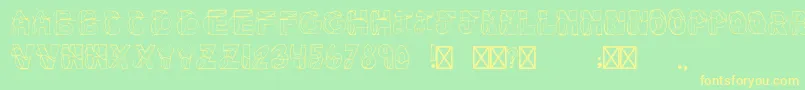 FortinfontRegular Font – Yellow Fonts on Green Background