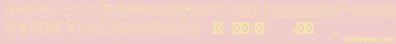 FortinfontRegular Font – Yellow Fonts on Pink Background