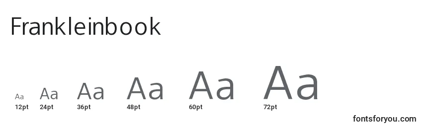Размеры шрифта Frankleinbook