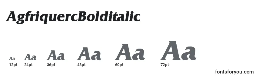 Размеры шрифта AgfriquercBolditalic