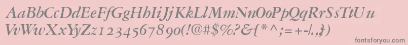 Garamondrepriseosssk Font – Gray Fonts on Pink Background