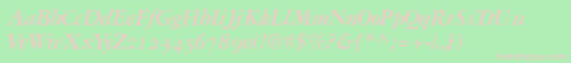 Garamondrepriseosssk Font – Pink Fonts on Green Background