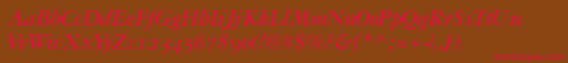 Garamondrepriseosssk Font – Red Fonts on Brown Background