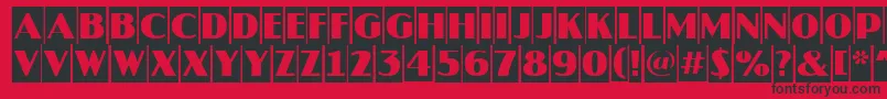 AJaspercm-fontti – mustat fontit punaisella taustalla