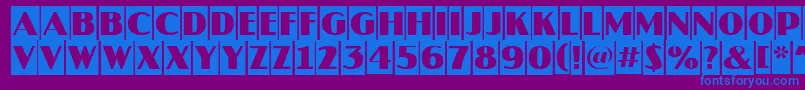 AJaspercm Font – Blue Fonts on Purple Background