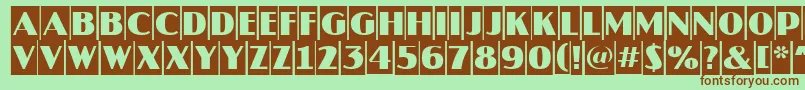 AJaspercm Font – Brown Fonts on Green Background