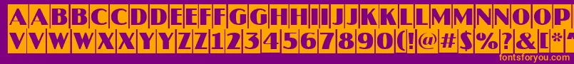 AJaspercm Font – Orange Fonts on Purple Background