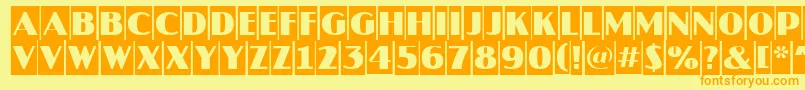 AJaspercm Font – Orange Fonts on Yellow Background