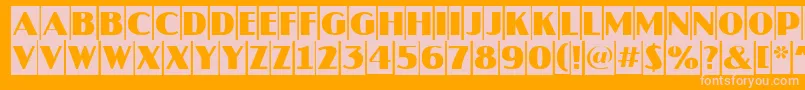 AJaspercm Font – Pink Fonts on Orange Background