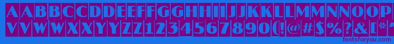 AJaspercm Font – Purple Fonts on Blue Background