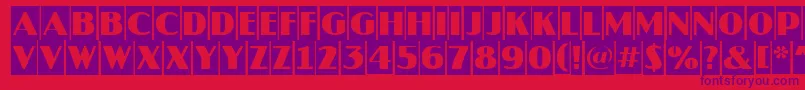 AJaspercm Font – Purple Fonts on Red Background