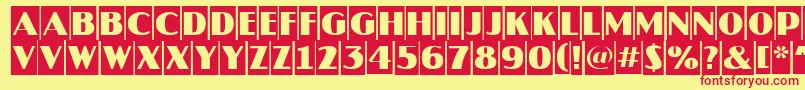 AJaspercm Font – Red Fonts on Yellow Background