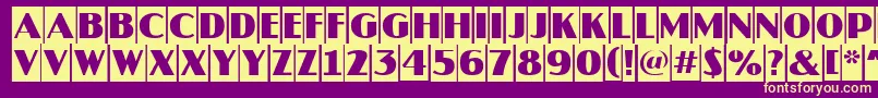 AJaspercm Font – Yellow Fonts on Purple Background