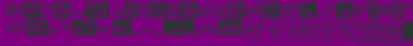 YyOldEnglishDingbats Font – Black Fonts on Purple Background