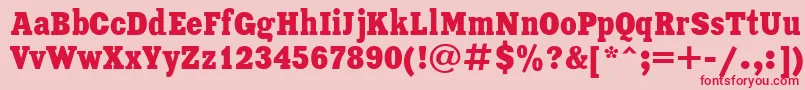 Xnc Font – Red Fonts on Pink Background