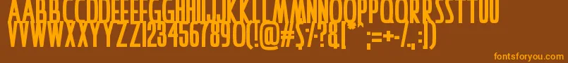 IAmAwake Font – Orange Fonts on Brown Background