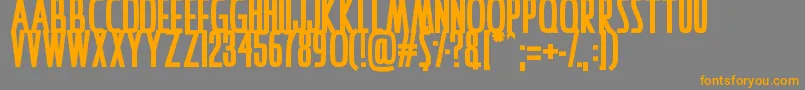 フォントIAmAwake – オレンジの文字は灰色の背景にあります。