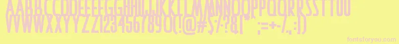 IAmAwake Font – Pink Fonts on Yellow Background