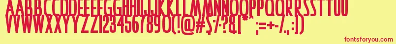 IAmAwake Font – Red Fonts on Yellow Background