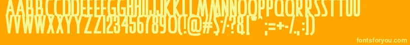 IAmAwake Font – Yellow Fonts on Orange Background